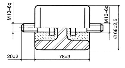 Рис.1.2.Схематическое изображение изолятора 701-II