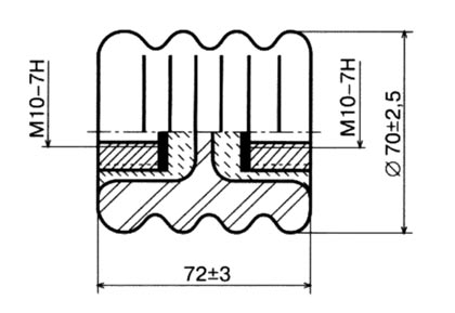 Рис.1. Схематическое изображение изолятора 701-I
